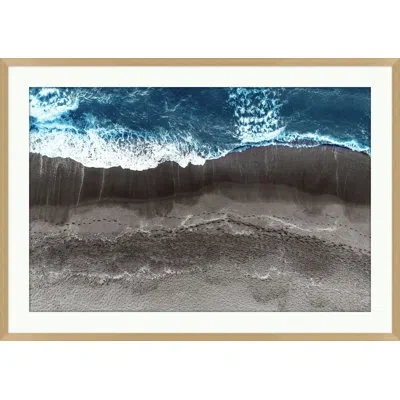 Wendover Art Group Dark Sands Beach In Blue,white,dark Gray
