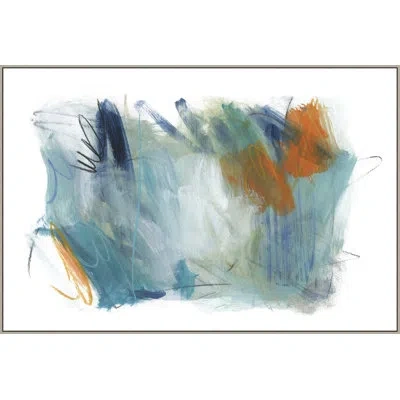 Wendover Art Group Day Project By Christopher Kennedy - Floater Frame Painting On Canvas In Blue
