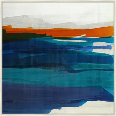Wendover Art Group Daylight Reflection 1 - Picture Frame Painting In Blue;green;orange