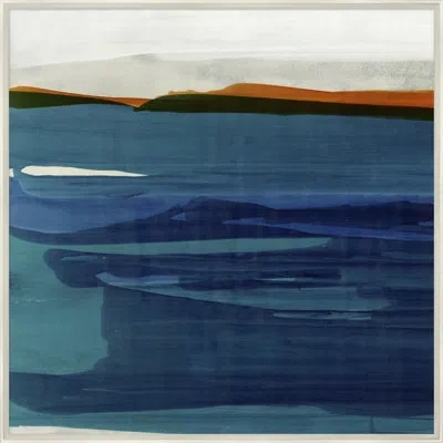 Wendover Art Group Daylight Reflection 2 - Picture Frame Painting In Blue;green;orange
