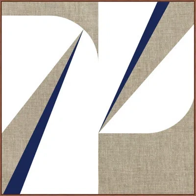 Wendover Art Group Deco Texture 1 By Christopher Kennedy - Floater Frame Graphic Art On Canvas In White;navy;light Brown