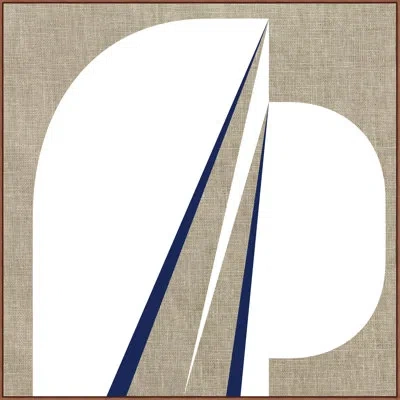 Wendover Art Group Deco Texture 4 By Christopher Kennedy - Floater Frame Graphic Art On Canvas In White;navy;light Brown