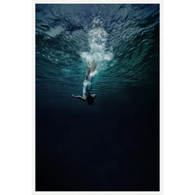 Wendover Art Group Deep Dive By Mat Sanders - Picture Frame Photograph Print In Blue;black