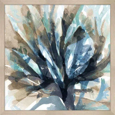 Wendover Art Group Deep Sea Coral 1 - Picture Frame Painting On Paper In Blue;brown;green