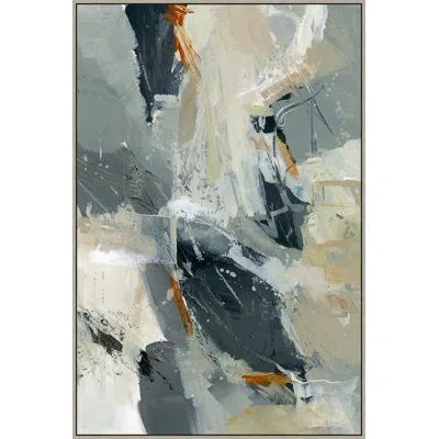 Wendover Art Group Desert Aura 1 - Floater Frame Print On Canvas In Blue,tan