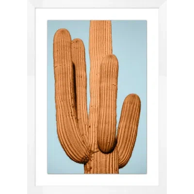 Wendover Art Group Desert Cactus 1 By Christopher Kennedy - Picture Frame Photograph On Paper In Brown;light Blue