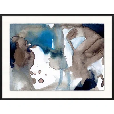 Wendover Art Group Desert Rain 1 - Picture Frame Print On Paper In Blue;brown;white