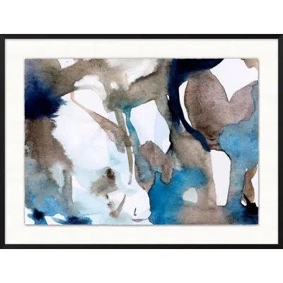 Wendover Art Group Desert Rain 2 - Picture Frame Print On Paper In Blue;brown;white