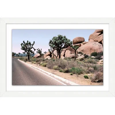 Wendover Art Group Desert Road 4 By Christopher Kennedy - Picture Frame Photograph Print On Paper In White
