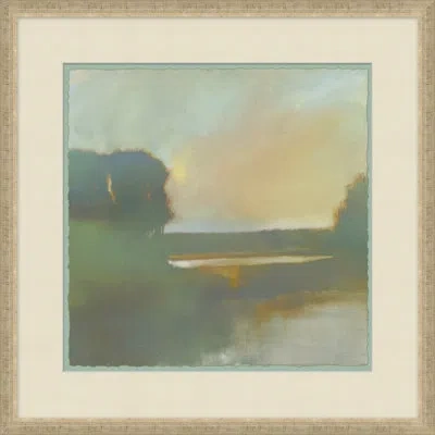 Wendover Art Group Dewy Day 1 - Picture Frame Painting In Green;gray