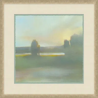 Wendover Art Group Dewy Day 2 - Picture Frame Painting In Green;gray