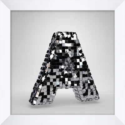 Wendover Art Group Disco Letter A In Black,silver