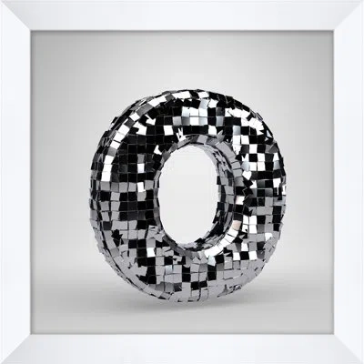 Wendover Art Group Disco Letter O In Black,white,silver
