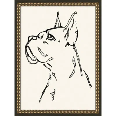 Wendover Art Group Distinguished Mate 1 By Thom Filicia - Picture Frame Drawing Print On Paper In Black;ivory