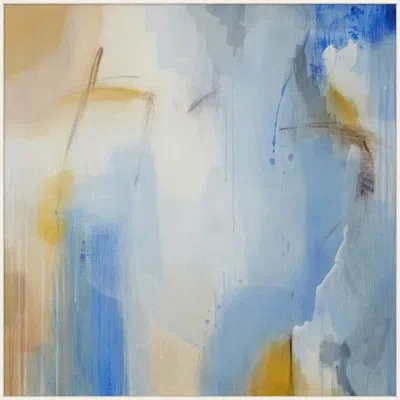 Wendover Art Group Diving In Head First - Floater Frame Painting On Canvas In Blue;white