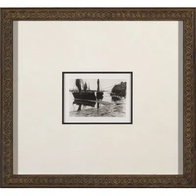 Wendover Art Group Docked I - Picture Frame Photograph On Paper In Black