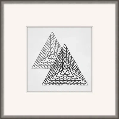 Wendover Art Group Double Triangles - Picture Frame Drawing Print On Paper In Black