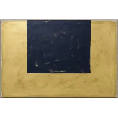 Wendover Art Group Draft By Thom Filicia - Floater Frame Painting On Paper In Yellow;navy