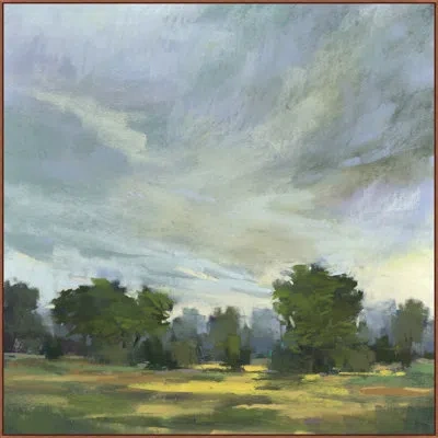 Wendover Art Group Drama In The Sky - Floater Frame Painting Print On Canvas In Blue;green;yellow
