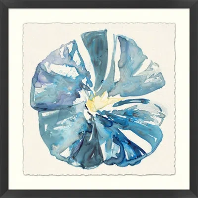 Wendover Art Group Dramatic Bloom 1 - Picture Frame Painting On Paper In Blue