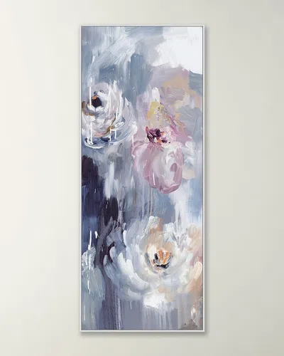 Wendover Art Group 'dripping Peonies 1' Wall Art In Silver