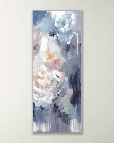 Wendover Art Group 'dripping Peonies 2' Wall Art In Silver
