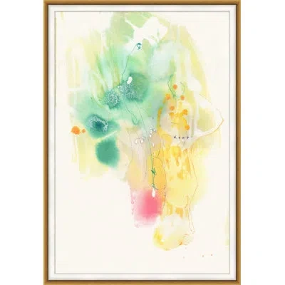Wendover Art Group Drop In The Garden Bucket - Picture Frame Painting In Green;yellow;pink