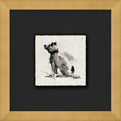 Wendover Art Group Duke - Shadowbox Painting On Paper In Black;white