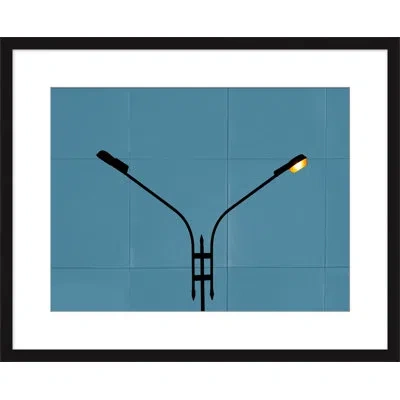 Wendover Art Group Dusk 1 By Mat Sanders - Picture Frame Photograph On Paper In Blue;black