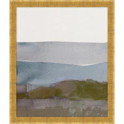 Wendover Art Group Dusk Marsh By Thom Filicia - Picture Frame Painting On Paper In Blue;brown;gray