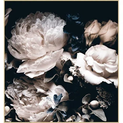 Wendover Art Group Dusted Floral In Black,blue,white