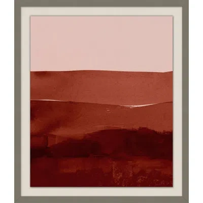 Wendover Art Group Dusty Expression 1 By Thom Filicia - Single Picture Frame Painting In Red;pink