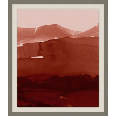 Wendover Art Group Dusty Expression 3 By Thom Filicia - Single Picture Frame Painting In Red;pink