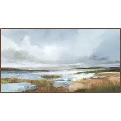 Wendover Art Group Early Light - Floater Frame Print On Canvas In Blue,green,gray,brown