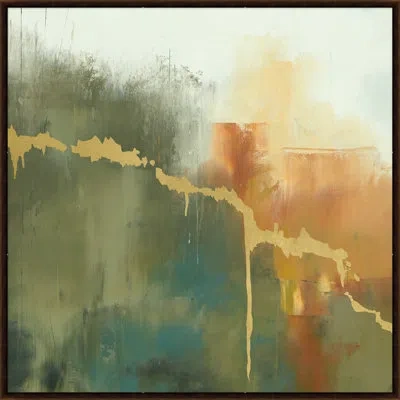 Wendover Art Group Earth's Imagery 1 - Picture Frame Painting On Canvas In Brown;white;green