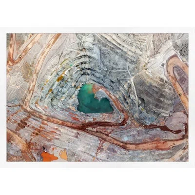 Wendover Art Group Earth Pattern 1 By Thom Filicia - Picture Frame Photograph On Paper In Brown;green;gray
