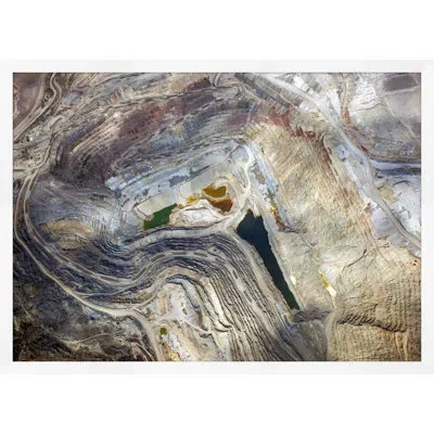 Wendover Art Group Earth Pattern 5 By Thom Filicia - Picture Frame Photograph On Paper In Brown;gray