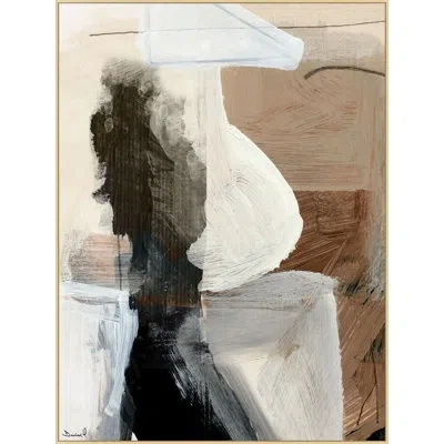 Wendover Art Group Earthy Mood 2 - Floater Frame Print On Canvas In Tan,black,white,brown