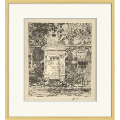 Wendover Art Group East Hamptons Door 1 - Picture Frame Painting On Paper In Black;gray