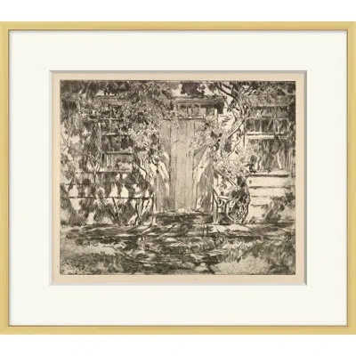Wendover Art Group East Hamptons Door 4 - Picture Frame Painting On Paper In Black;gray