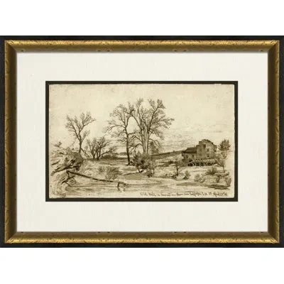 Wendover Art Group East Of The Mississippi Iii - Picture Frame Drawing Print On Paper In Brown;ivory