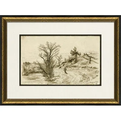 Wendover Art Group East Of The Mississippi Iv - Picture Frame Drawing Print On Paper In Gray;ivory