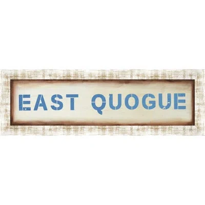 Wendover Art Group East Quogue - Picture Frame Textual Art On Paper In Blue;brown;white
