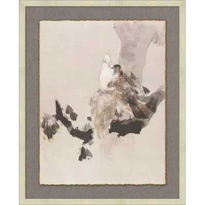 Wendover Art Group Eastern Birds 4 - Floater Frame Painting On Paper In Brown