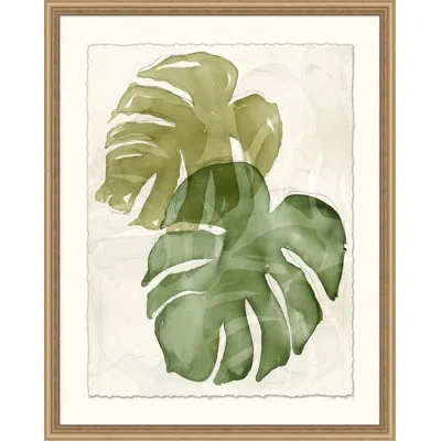 Wendover Art Group Elephant Ears 2 By - Picture Frame Painting In Green;beige