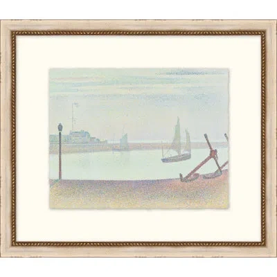Wendover Art Group Embankment Theory 3 - Picture Frame Painting On Paper In Blue;beige;purple