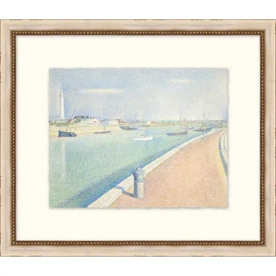 Wendover Art Group Embankment Theory 6 - Picture Frame Painting On Paper In Blue;beige