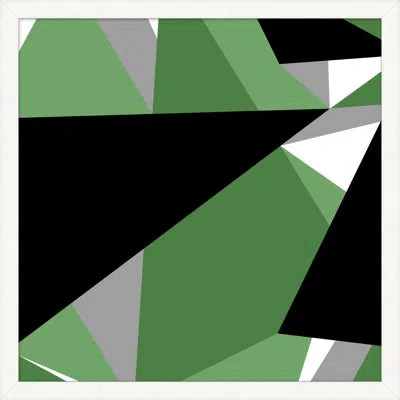 Wendover Art Group Emerals Shards 4 By Christopher Kennedy - Picture Frame Graphic Art On Paper In Black;white;green