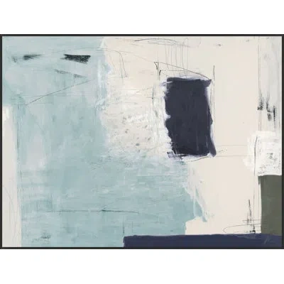 Wendover Art Group Ethereal Marine - Floater Frame Print On Canvas In Light Blue,tan,black