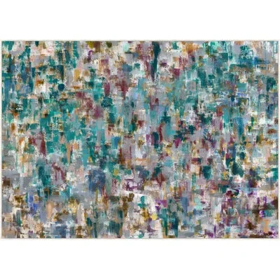 Wendover Art Group Evening In Augusta - Floater Frame Painting On Canvas In Blue;green;yellow